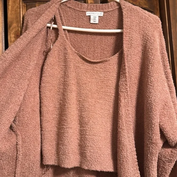 Sincerely Jules Dusty Rose Open-Front Cardigan - Picture 2 of 3